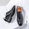 Luxury Mirror Oxfords Shoes For Men Green Moccasins Designer Formal Dress Shoes Men Loafers Pointed Patent Leather Shoes Men