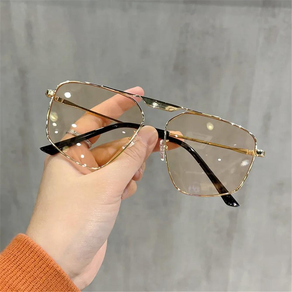 Irregular Polygonal Metal Sunglasses Single-Beam Driving Beach Shades  for Women & Men