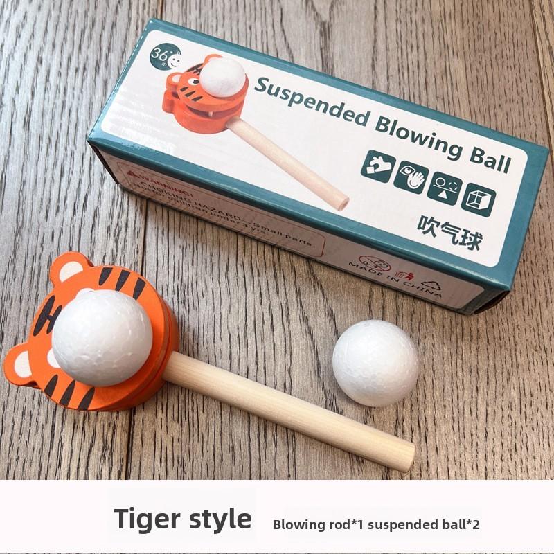 

Wooden Ball Floating Toy With Cartoon Tiger Owl Exterior Design For Gift Kids Tiger