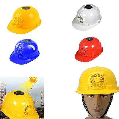 With Cooling Fan Fan Helmet Solar Power Fan Safety Helmet Anti-mite   Protective Cap