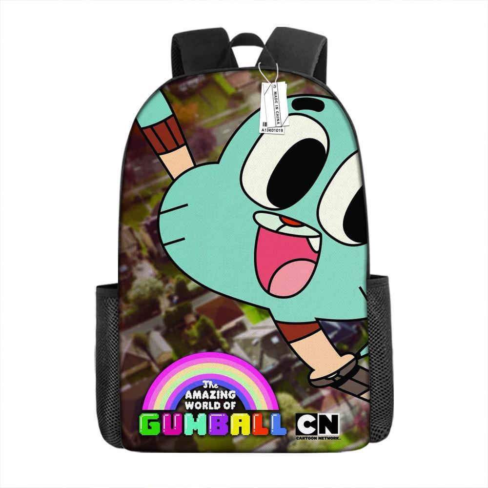 Zaino Scolastico per Bambini Gum Fun World Set 3 Pezzi Leggero Cartone Animato Carino Grande Capacità