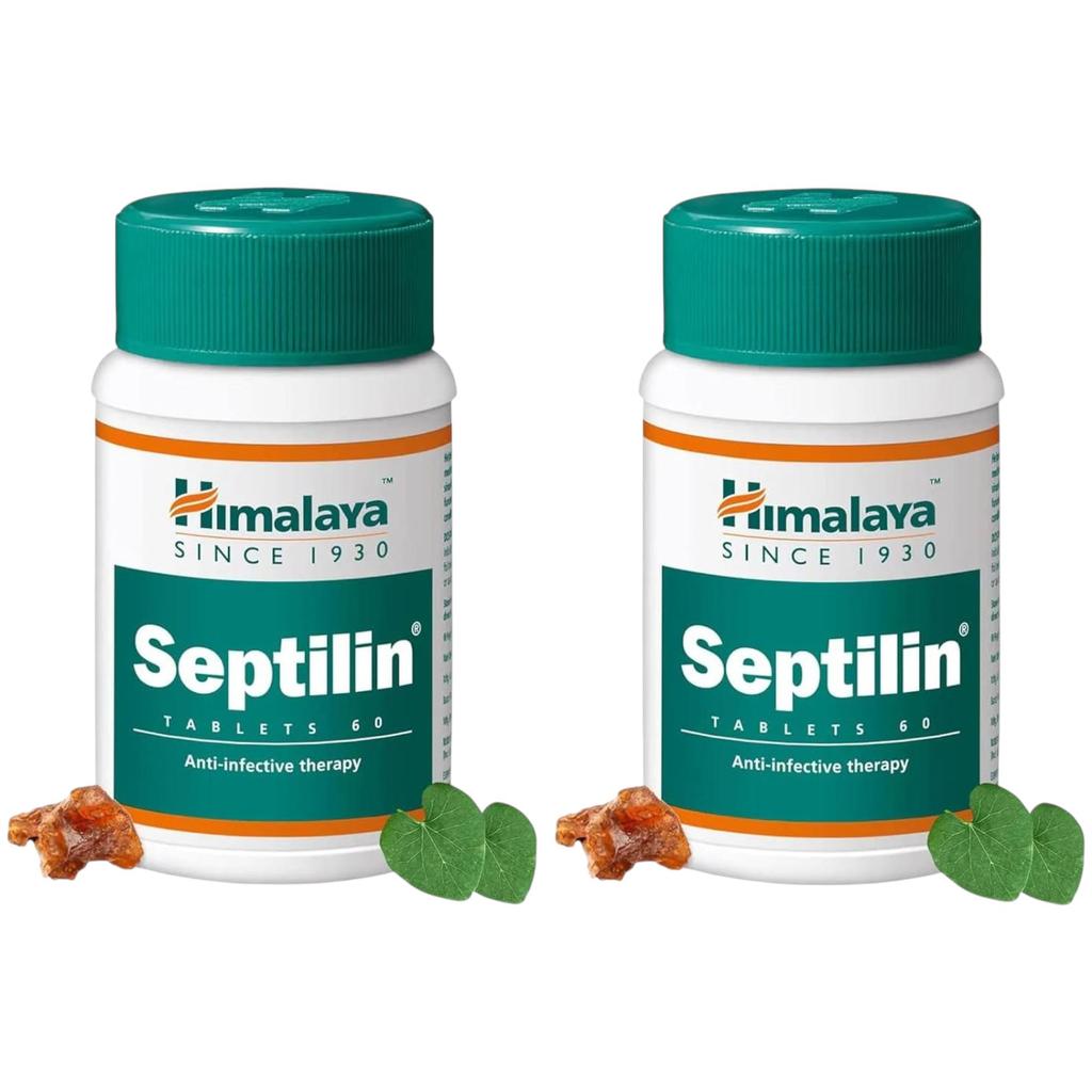Himalaya 2 x Septilin Tablets 60 Tablets Each, Supports Natural Immunity, Wellness Supplement for Recovery and Everyday Health