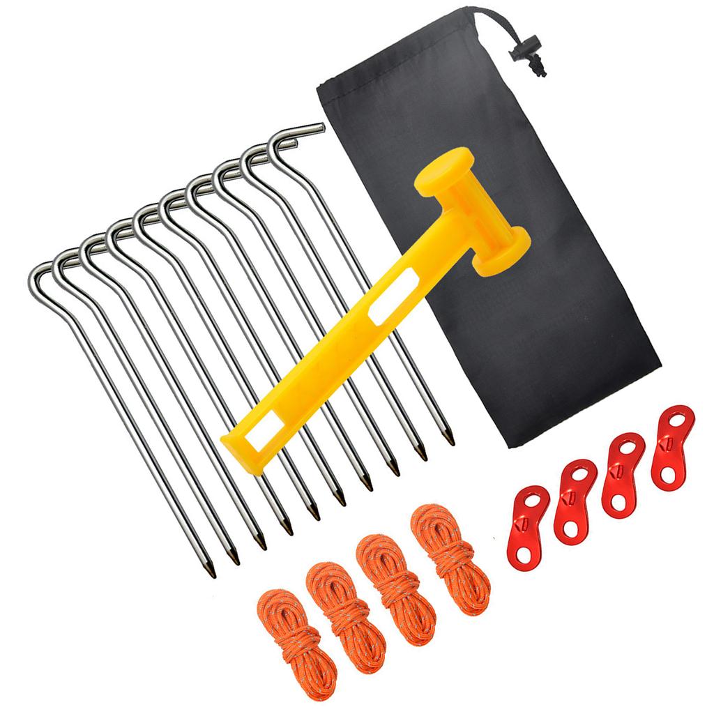 Wind Resistant Stakes Portables Tent Pegs Multifunctional Beach Tent Pegs for Outdoor Survival Gears