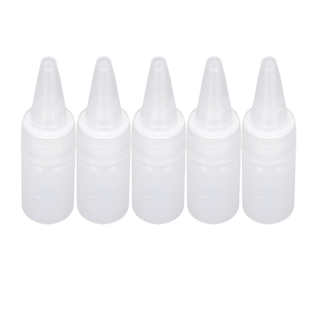 100CPS Squeeze Bottles 10ml Capacity Semitransparent Multifunctional Plastic Empty Squirt Bottle for Paint
