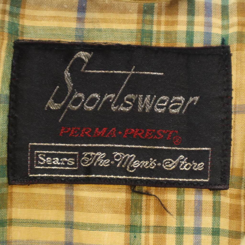 Sears 70s Vintage Talon Zip Swing Top Yellow PERMA PREST Men's Used