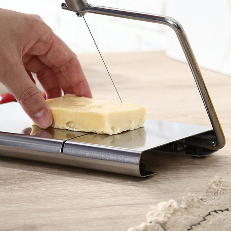 Stainless Steel Cheese Slicer Adjustable with Clear Measurement Scale Rustproof Cutter for Home Kitchen Cooking Use