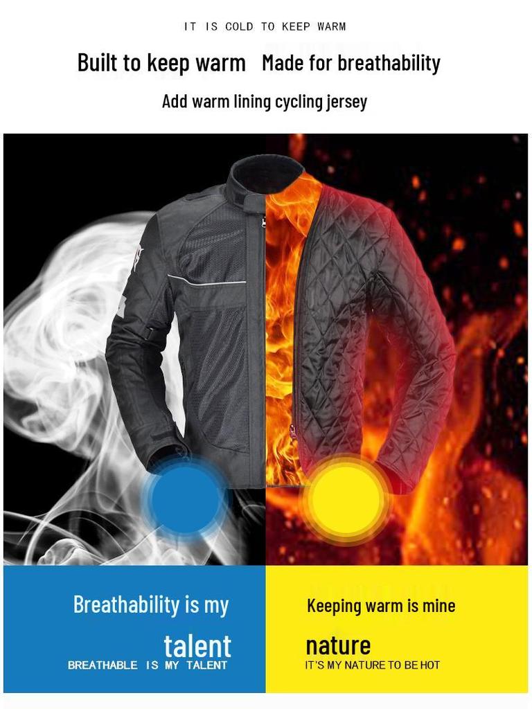 Men's Motorcycle Riding Suit: Racing Jacket, Warm, Fall-Proof, Off-Road, Summer-Ready