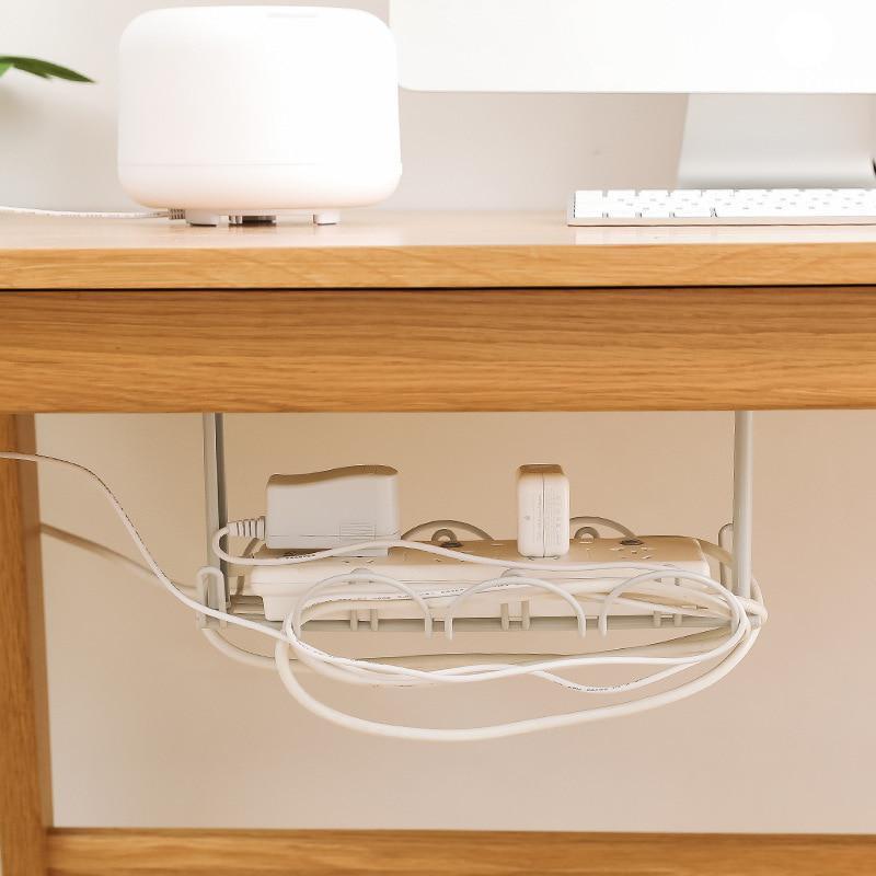 Home Office Desk Wire Organizers Under Table Storage Rack Cable Rack Table Bottom Rack Outlet Holder Hanging Rack Line Organizer