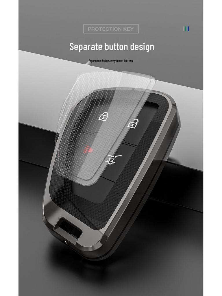 Metal Shell Snap Button Key Case for Buick Envision S and GS 2022 Models