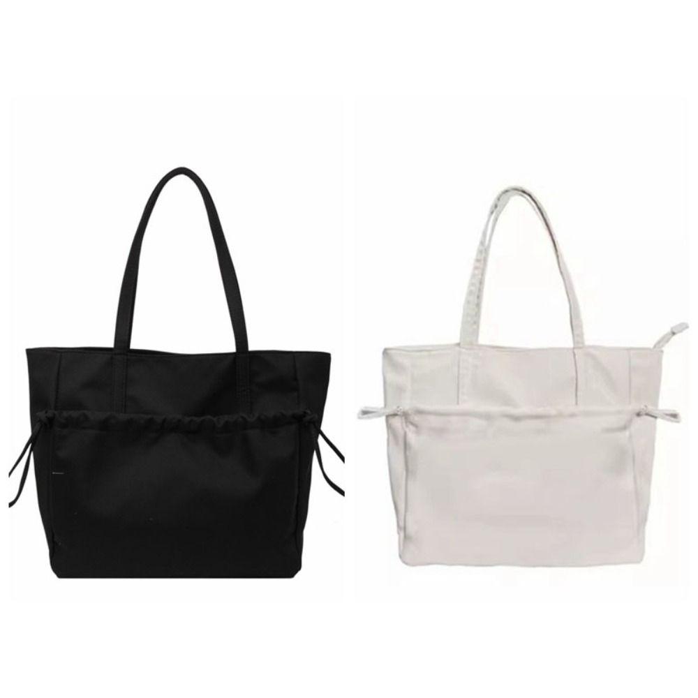 Zipper Nylon Shoulder Bag Multi-Pocket Storage Pouch Fashion Large Capacity Tote Bag  Work