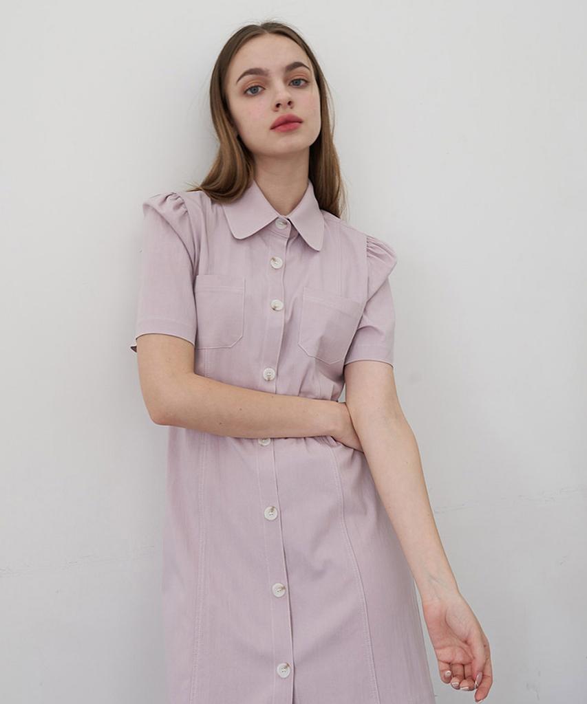 Bye Bye Seop Stitch Half Dress Purple [T22]