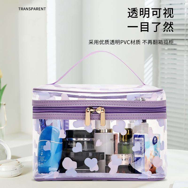 Modische PVC Tragbare Toiletten Tasche Reise Kosmetik Aufbewahrung Multifunktionale Tragbare Wasserdichte Kosmetiktasche