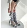 Korean Style Lace-Up Bow Knit Leg Warmers for Girls