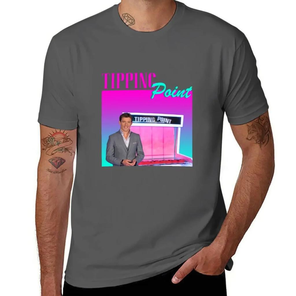 Tipping Point SS18 T-Shirt Anime Koreanische Mode Oversized Schwarze T-Shirts für Herren