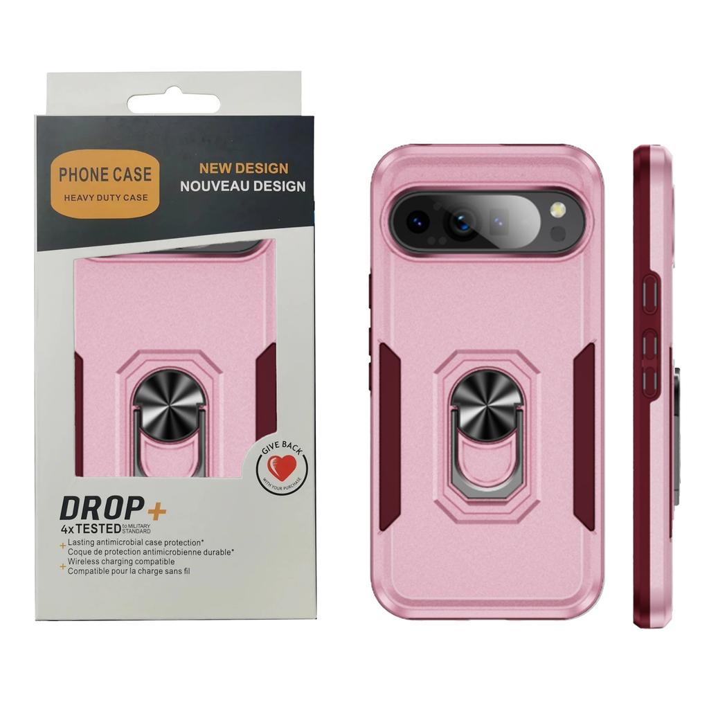 Rugged Ring Car Magnetic Kickstand Defender Phone Case For Google Pixel 10 9 Pro XL 9A 8A 7A 6A Pro Ott Armor Box Protect Cover