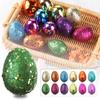 1pcs Funny Games Crafts Party Decor Easter Decor Add Treats Easter Eggs Electroplate Flash Powder Fillable Egg