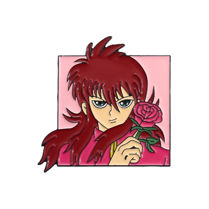 Anime Vibrant Japanese Themed Alloy Cartoon Character Enamel Pin Brooch Collectors For