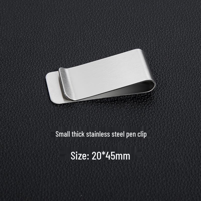 

Retro Brass & Stainless Steel Pen Clip Holder for Notebooks