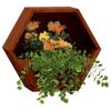 Wall Mounted Planters 2 Pcs Rusty Corten Steel 46 X 10 X 40 Cm