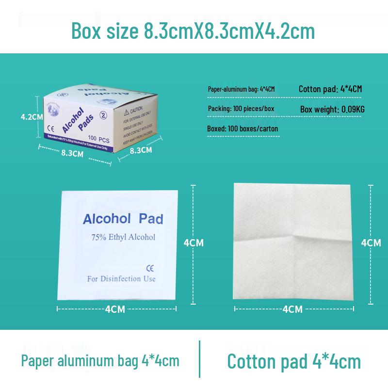 Disposable 75% Alcohol Cotton Pads for Cleaning Jewelry, Nail Art, and Mobile Screens