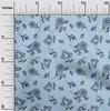 oneOone Cotton Flex Violet Fabric Leaves & Flower Floral Diy Clothing Quilting Fabric Print Fabric By Yard 40 Inch