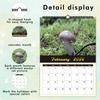 1pc 2026 Wall Calendar, World's Greatest Mushrooms, 12 Beautiful Designs, Monthly Plans, Perfect Gift for Birthdays, Christmas