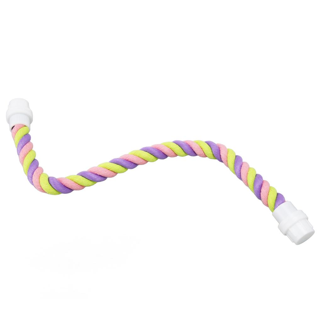 Vogel Seil Sitzstange Bunt Biegsam Sicher Baumwollseil Papageienständer Spielzeug für Nymphensittiche Unzertrennliche Wellensittiche L