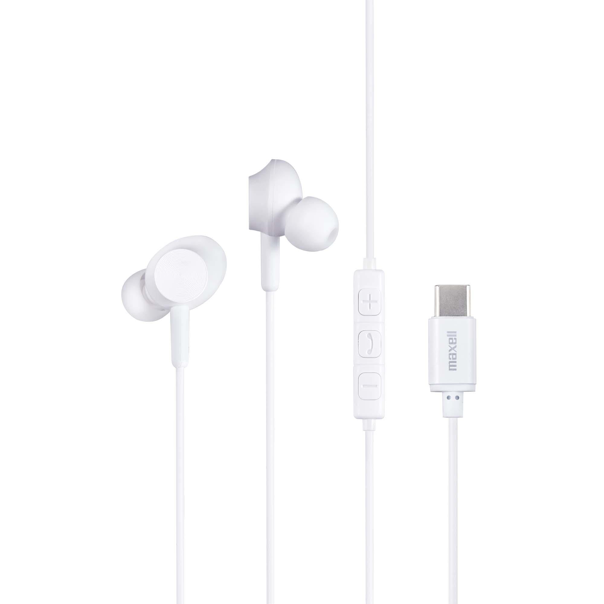 

Maxell MXH-CC200WH In-ear headphones with built-in microphone, compatible with USB Type-C™ connector, TypeC, wired, with microphone, supports calls