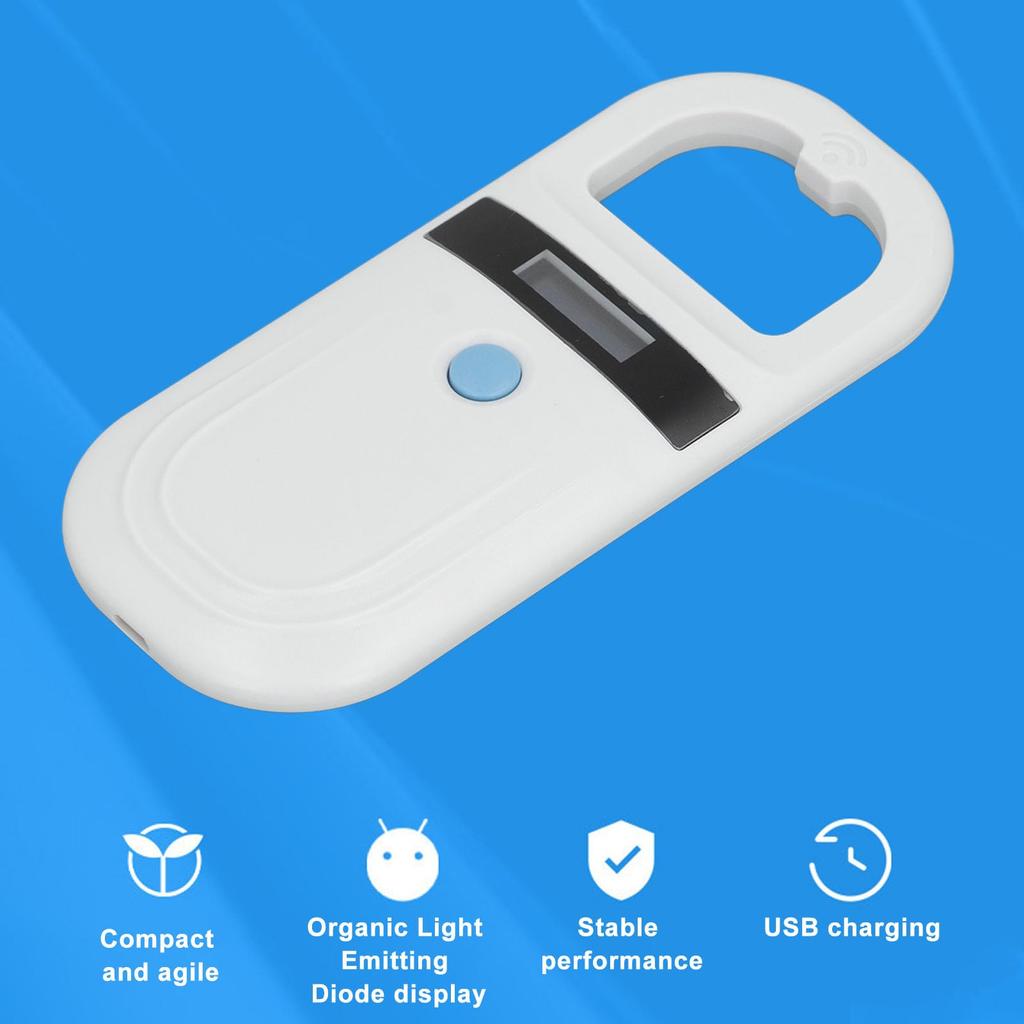 Pet Microchip Reader Scanner, Pet Chip ID Scanner with 128 Record Data Storage, Rechargeable Animal Tag Scanner for ISO11784, for 85 FDX B, for EMID