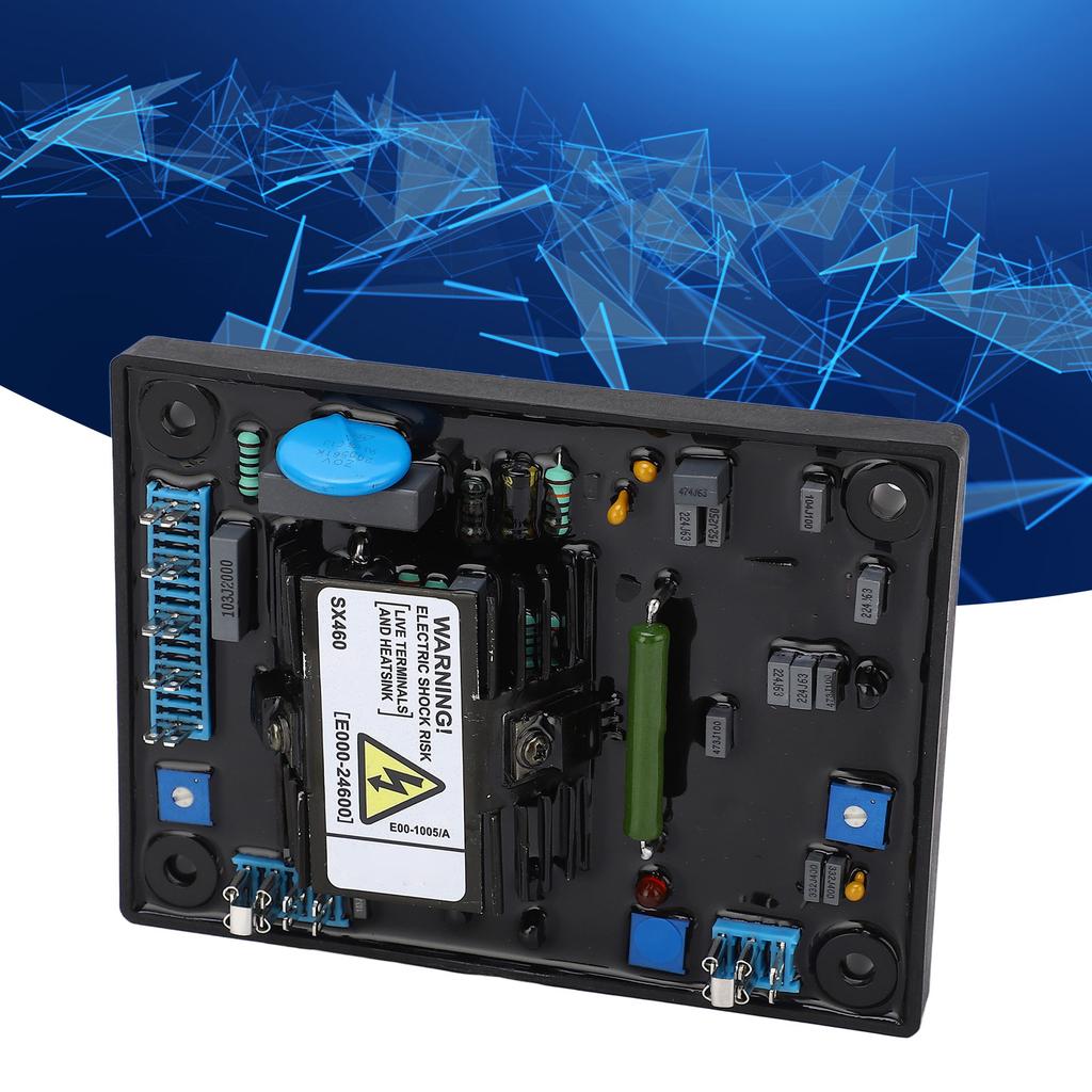 Voltage regulator for brushless generator with single phase automatic voltage regulator, 95-132V, 190-264VAC for easy installation and good workmanshi