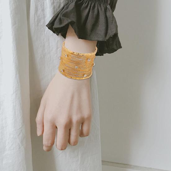 Women Boho Bracelet Multi-Layer Open Bracelet Adjustable Cuff Bracelet