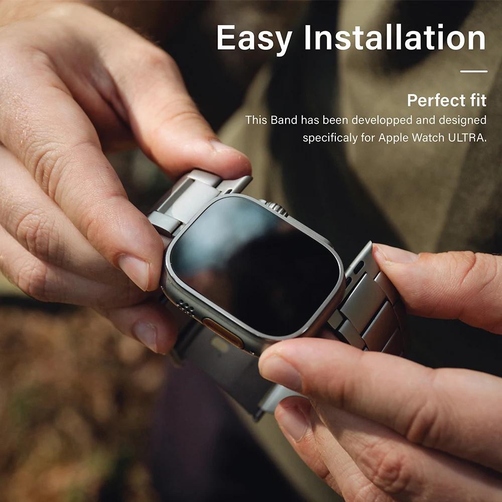 Luxusní titanový náramek pro Apple Watch Ultra 2 řemínek 49mm 45mm 44mm 46mm obchodní řemínek pro IWatch Series 10 9 8 7 6 5 4 Se 3 2