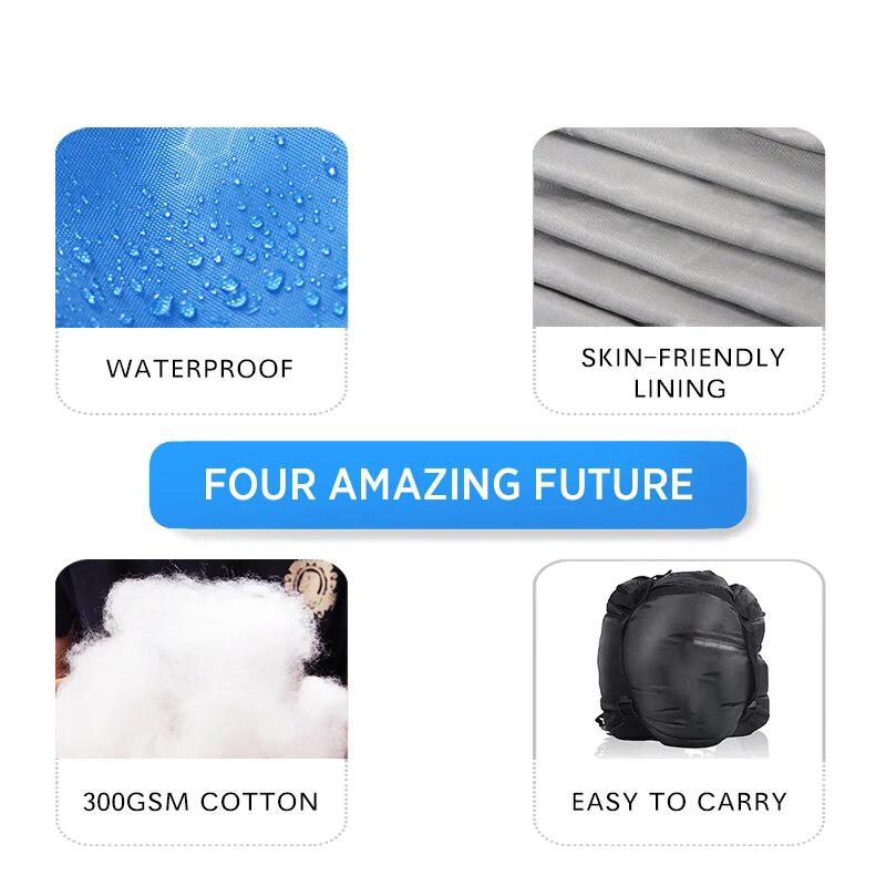 Camping Sleeping Bag Ultra-light Waterproof Winter Warm Envelope Backpack Sleeping Bag Outdoor Travel Hiking Camping Equipment