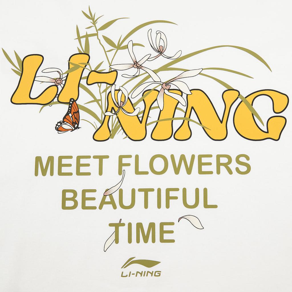 Li Ning Sports Lifestyle Series Pullover Round Neck Letter Pattern Couple T-Shirt Unisex Tops ATSW371-5