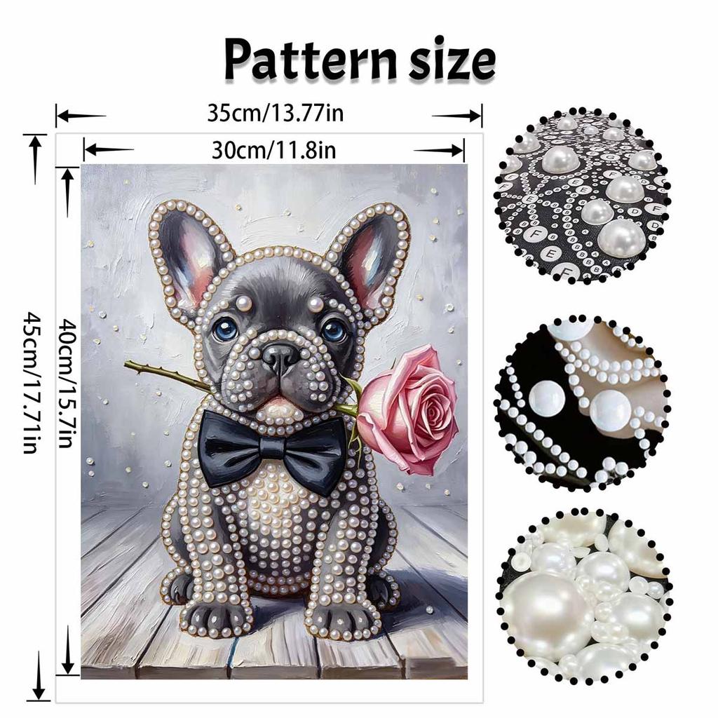 French Bulldog pearl painting handmade diy pearl art painting stickers home decoration gifts