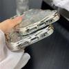 Luksus galvanisert Silver Glitter Drop selvklebende deksel til iPhone 15 14 13 12 11 Pro Max XS XR All-inclusive Fallbeskyttelsesdeksler