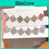 Zircon Flower Charm Jewelry With Elegant Design For Gift Giving And Daily Wear