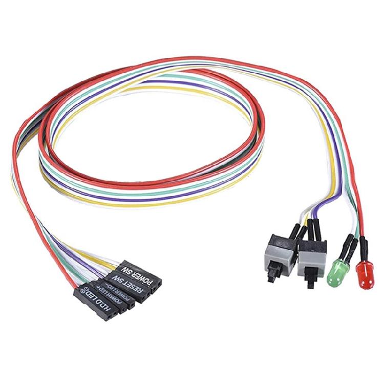 

Desktop Power Reset Switches Cable, 26inch HDD LED Wire for Computer Case Motherboards 1