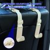 Amooca Headrest Hooks For Car Adjustable 4 Pack Vehicle Seat Back Organizer Storage Hanger Holder For Purse Bags Universal Fit With Clip Beige