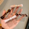 Classic Acetate Bow Metal Combs Hair Clip for Women Girls Bangs Collection Upside-down Hairpin Hair Accessories Styling Tool