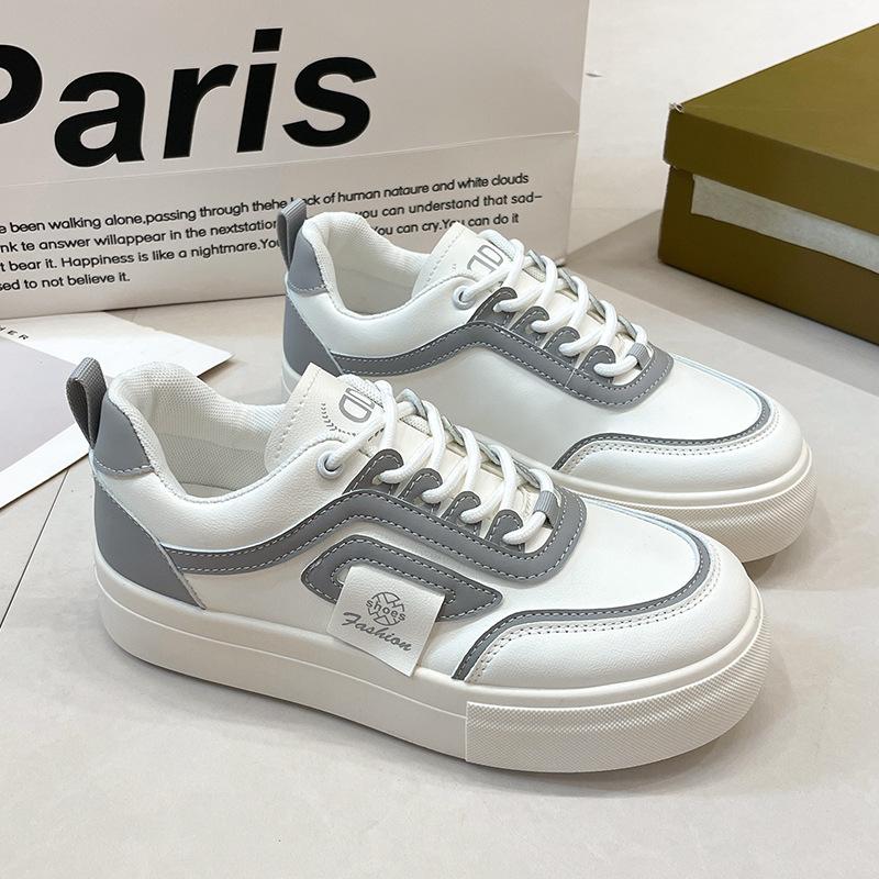 Little White Shoes Women's Versatile 2024 Spring New Student Board Shoes Soft Sole Non-slip Sports Casual Shoes Korean Version Flat Shoes