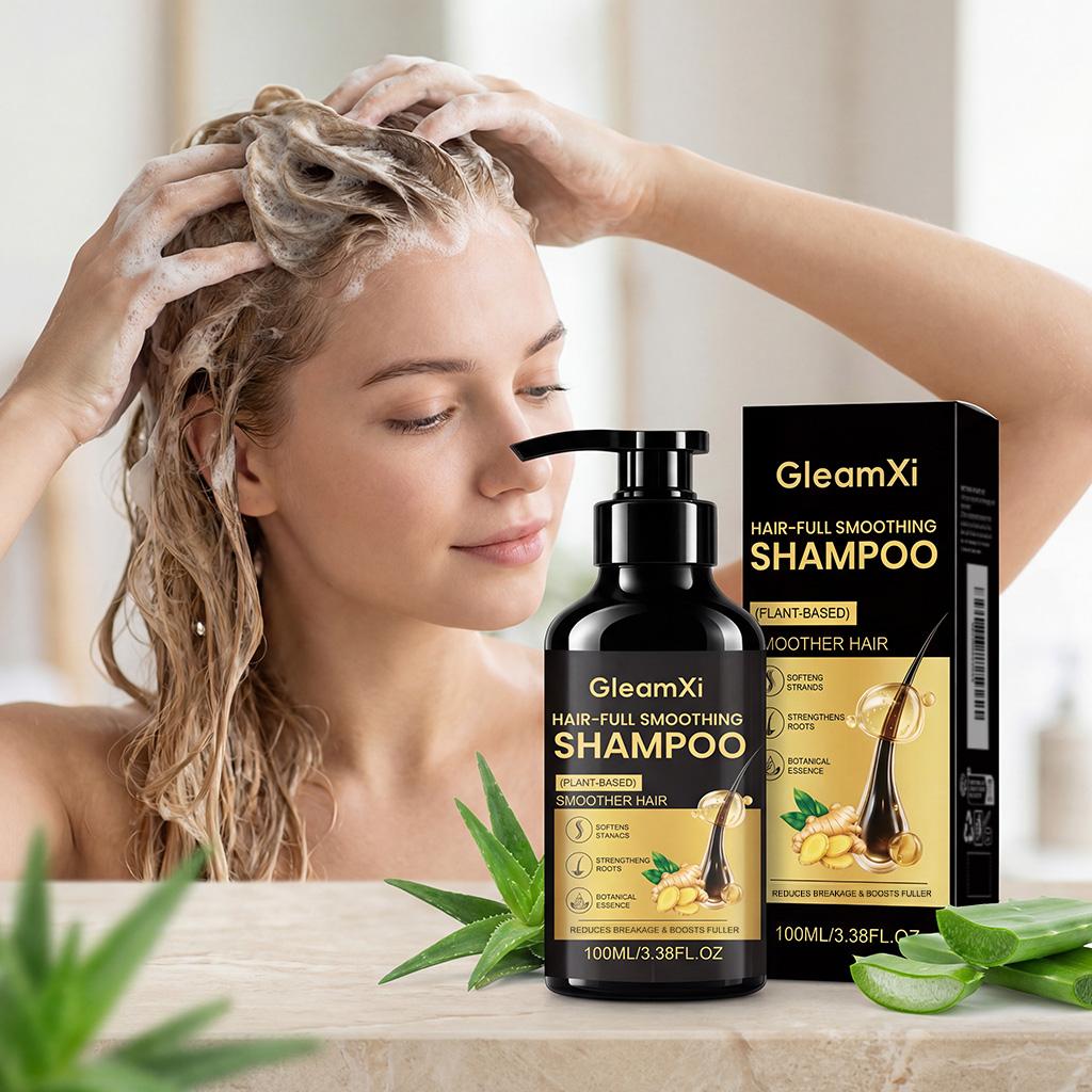 Ginger Volumizing Shampoo, Gentle Cleansing, Fluffy & Smooth Refreshing Hair Care