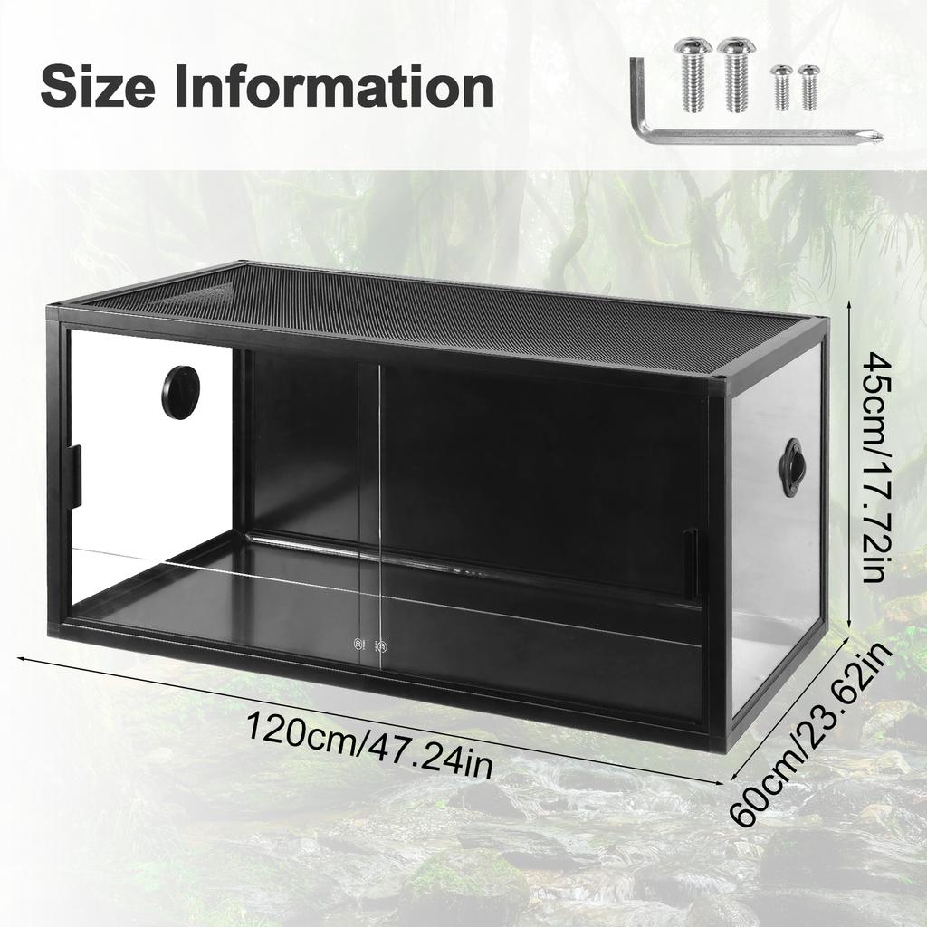 Reptile Landscaping Container Detachable Plant Gecko Ecological Tank Entilation Reptile Terrarium Climbing Pet Breeding Box