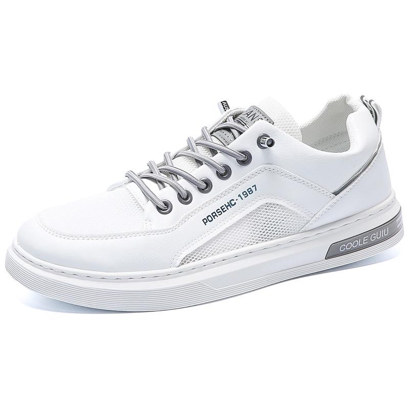 Men's Spring/Summer Breathable Mesh Casual Lightweight Fashion Shoes, Trendy and Versatile for Students, White