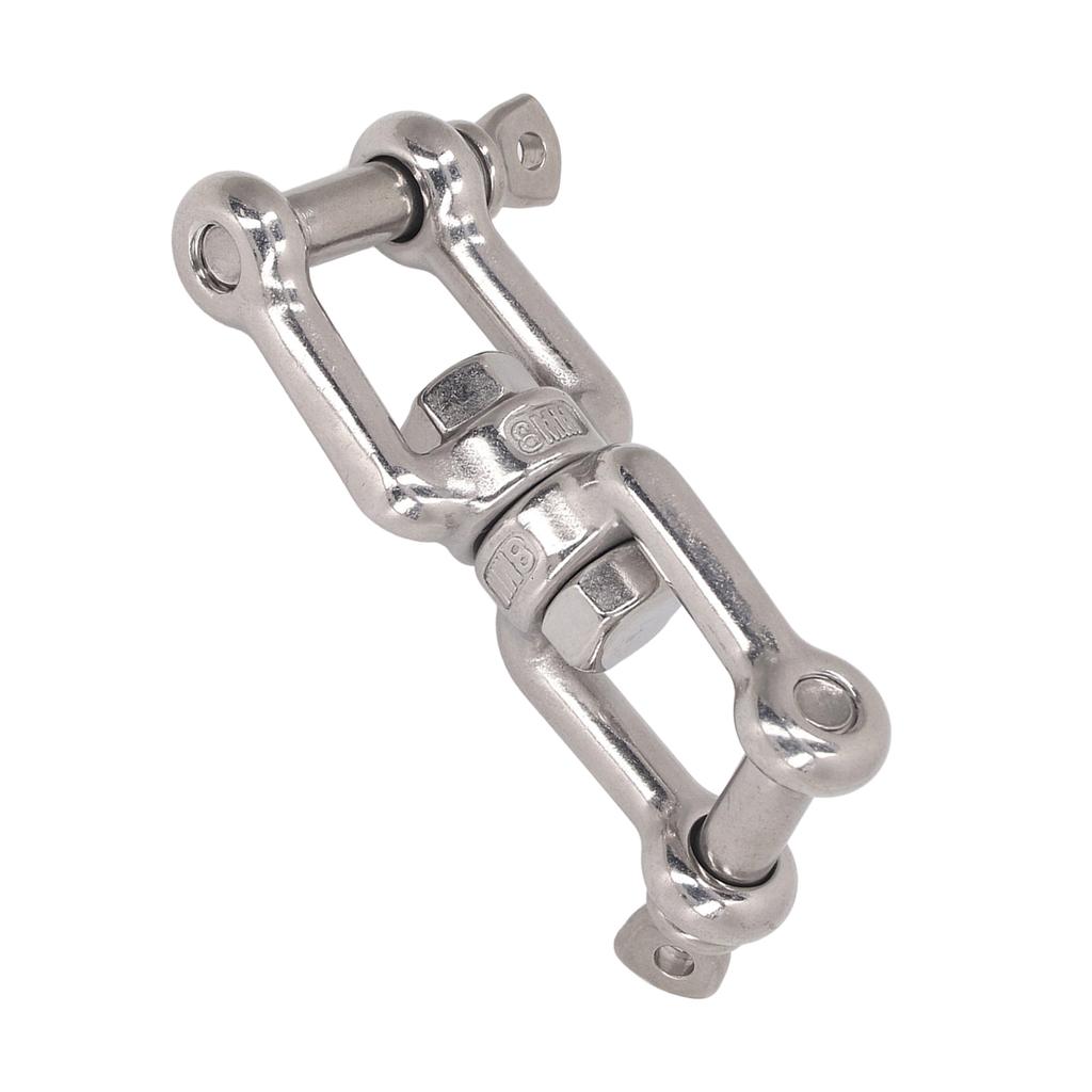 304 Stainless Steel Double Jaw Shackle Rustproof Universal Jaw Anchor Connector for Hardware
