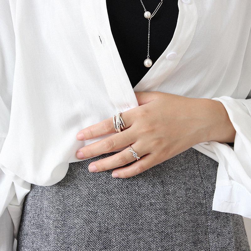 Silver Color Vintage Engagement Ring Irregularly Geometric Winding Jewelry For Women Couple Size 17mm Adjustable
