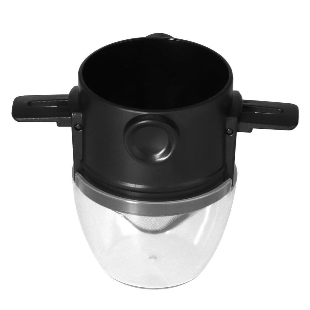 304 Stainless Steel Coffee Filter with Transparent Plastic PP Cup Portable Coffee Dripper for
