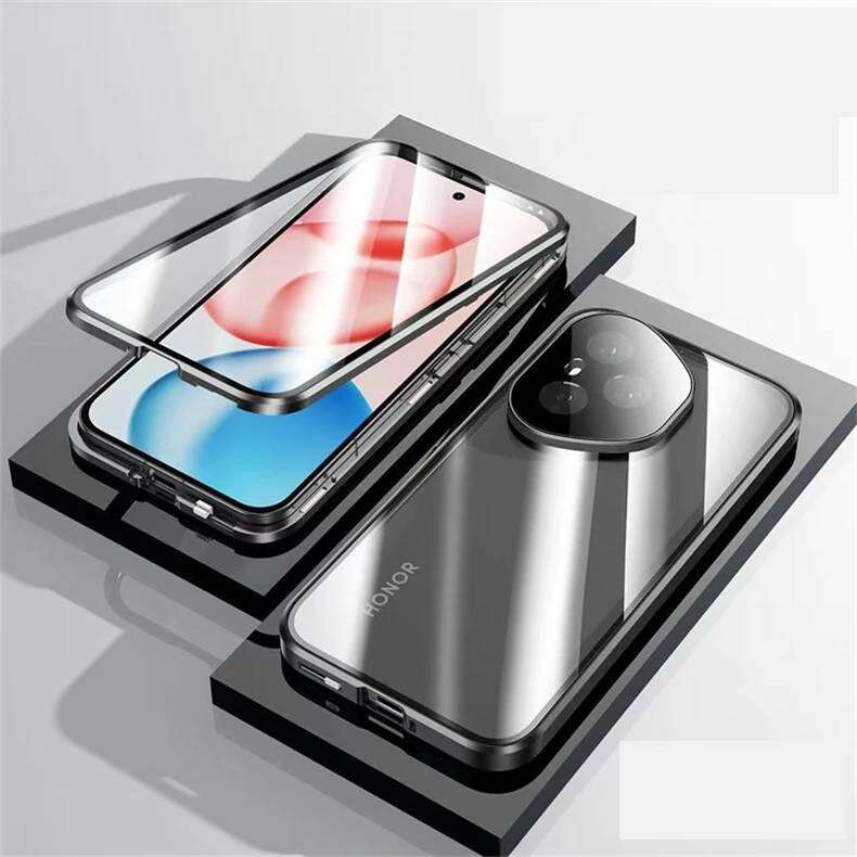 Magnetic Case for Huawei Honor 500 400 Pro/ 200 Pro/ 300 / 90 with Metal Frame Double Sided Tempered-Glass Full Lens Protection Cover Phone Bumpers