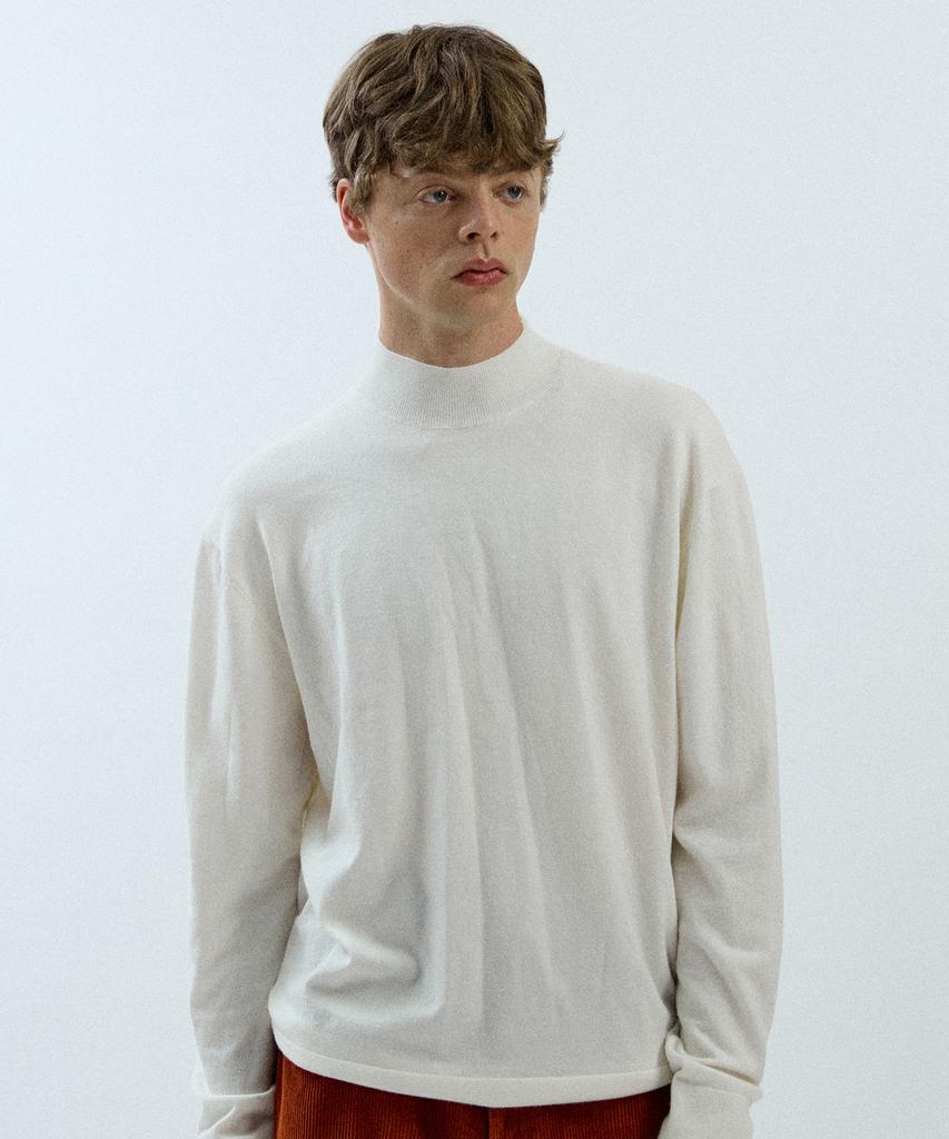 Pilpeu Basic Mock Neck Knit 19(Off White)
