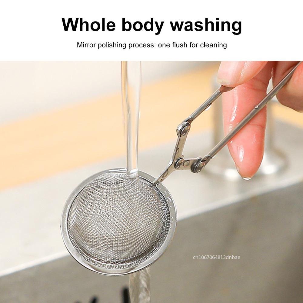 1pc Stainless Steel Tea Infuser Handle Tea Ball Sphere Mesh Tea Strainer Coffee Herb Spice Filter Diffuser Kitchen Gadgets